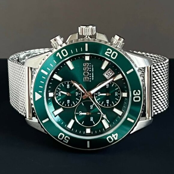 Hugo Boss Men’s Admiral Green Face Watch NEW - Picture 7 of 11